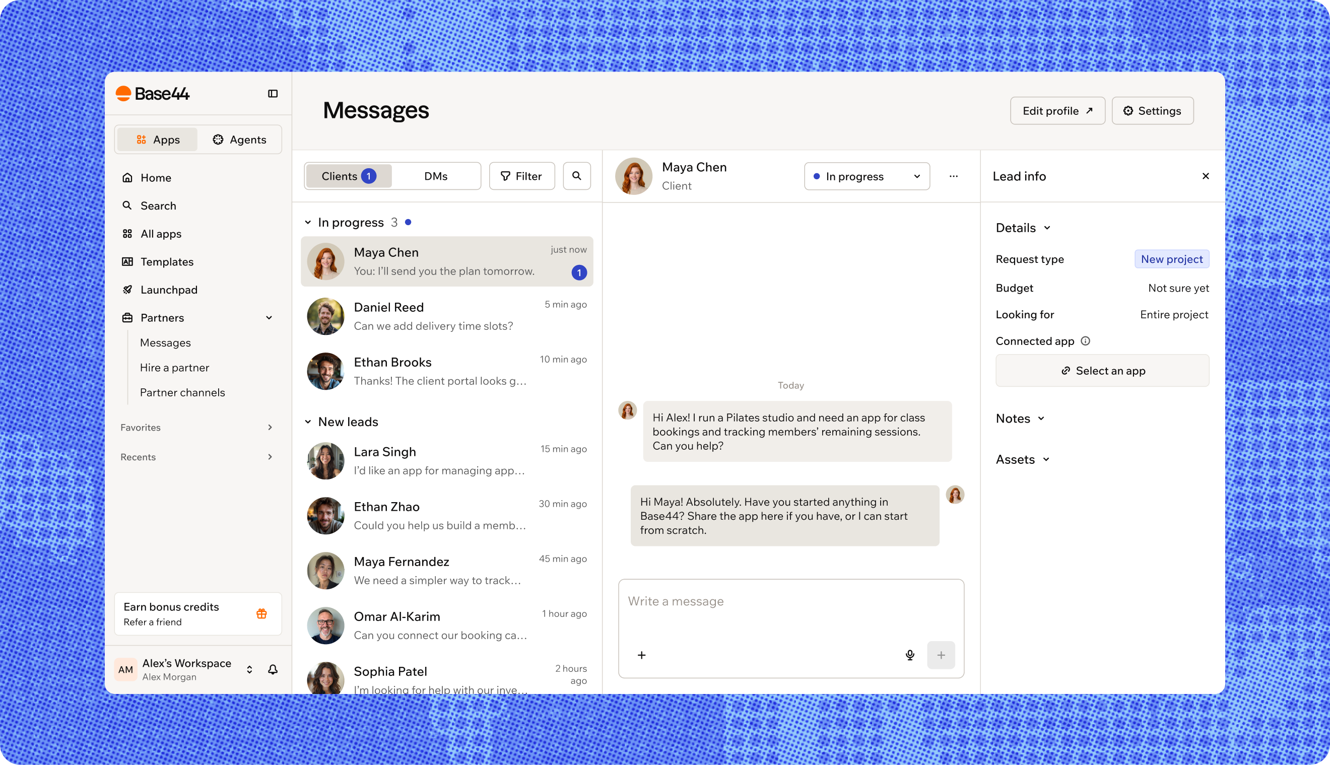 Partners Hub product screens